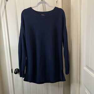 ana A New Approach Navy Blue Thick Knit Sweater Long Sleeves Womens Size XL